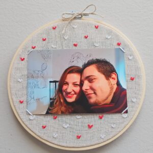 Tambour à broder décoratif avec photo